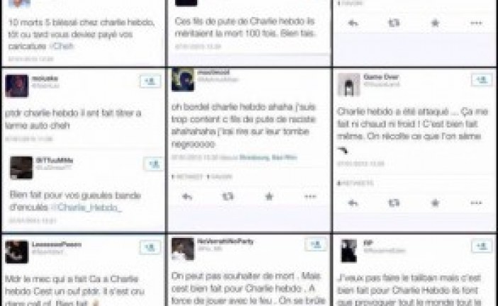 Réaction sur Facebook et tweeter après l’attentat  chez Charlie Hebdo