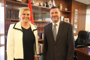 Youli Edelstein reçoit la présidente Croate.