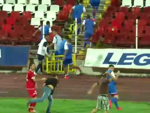 Les joueurs du Moadon Sport Ashdod attaqués en Bulgarie. Crédit photo: Youtube
