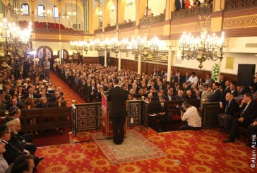 Cérémonie du 9 septembre 2015 à la Synagogue de Nazareth par ALAIN AZRIA pour Israël Actualités.