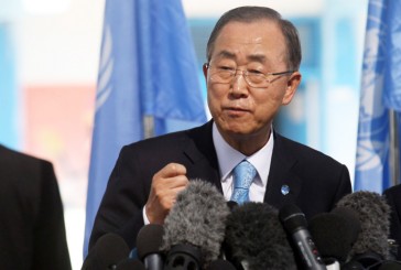 le secrétaire général de l’ONU Ban Ki-Moon a lui aussi été jeter ses péchés.