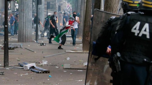 Emeutiers pro palestinien à Paris