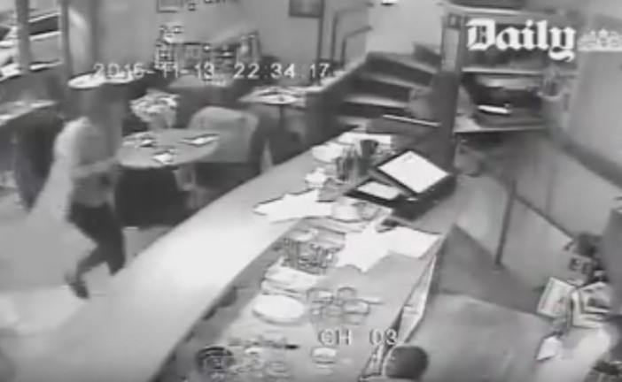 Video, de  l’attaque d’un restaurant par les terroristes le soir du 13 Novembre 2015 à Paris