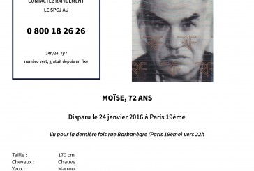Alerte  : Avis de recherche à Paris dans le 19 eme, personne disparue
