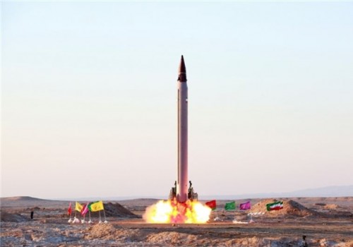 Iran tests new precision-guided ballistic missile‏. (photo credit:IRANIAN MEDIA)