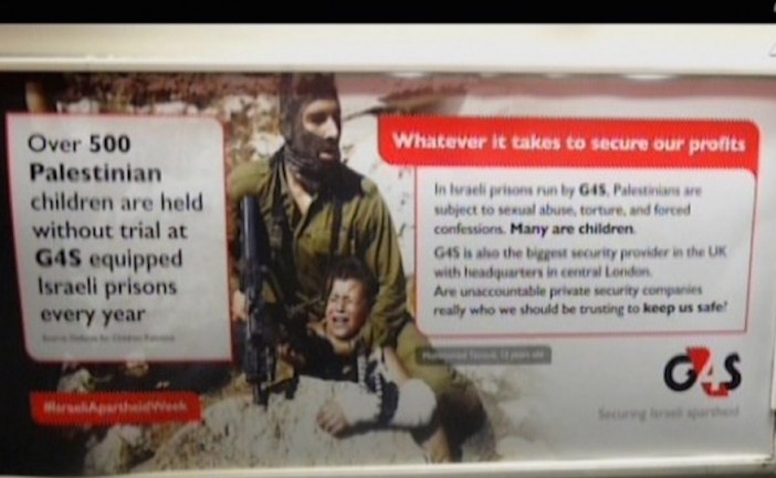 Des centaines d’affiches anti-israéliennes posées dans les métros londoniens.