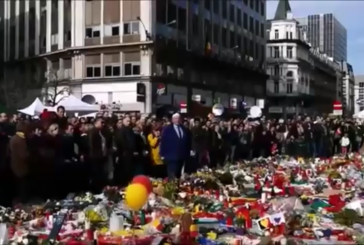 Nouvelle vidéo de l’homme criant « Palestine ! » sur le mémorial aux victimes de Bruxelles. Les belges défendent enfin le drapeau israélien.