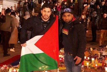 Des Pro-Palos soutien des terroristes du Hamas alliés de Daesh à Bruxelles piétinent le Drapeau Israélien