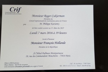 Cette année encore, je n’irai pas au dîner du CRIF