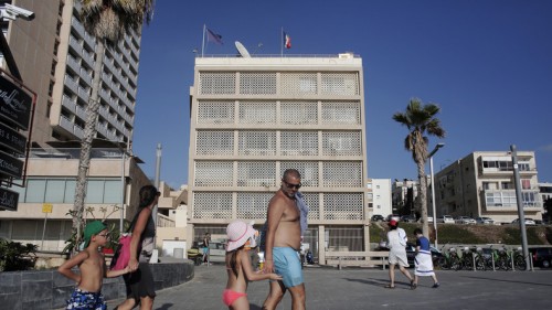 L'ambassade de France en Israël, à Tel Aviv/ AFP