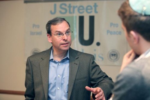 WALTHAM, MA - FEBRUARY 25: Washington, D.C.-based J Street executive director Jeremy Ben-Ami speaks to Brandeis University students on Thursday, Feb. 25, 2010. (Photo by Pat Greenhouse/The Boston Globe via Getty Images)