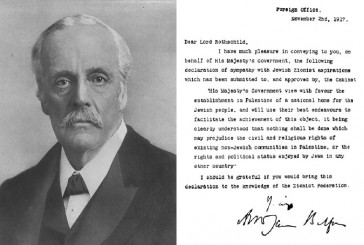 Pas d’excuses de Londres pour la déclaration Balfour