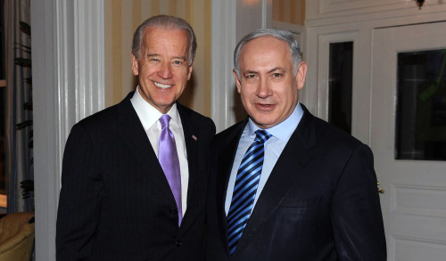 Benjamin Netanyahu meets with Joe Biden, on March 23, 2010 in Washington. (Photo by Amos Ben Gershom/GPO via Getty Images)