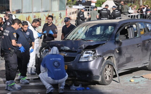 Terror attack in Jerusalem, April 24, 2023. Photo by Yonatan Sindel/Flash90