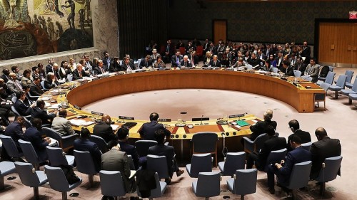NEW YORK, NY - MARCH 12: United Nations diplomats meet during a UN Security Council meeting on the situation in Syria at the United Nations on March 12, 2018 in New York City. United States Ambassador to the UN, Nikki Haley, asked the council to demand a 30 day cease fire in Syria's eastern Ghouta and stated that the United States is prepared to act on the worsening situation in Syria if the Security Council wont.   Spencer Platt/Getty Images/AFP