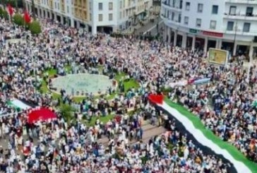 Maroc Video : Manifestation massive à Rabat plus de  300  000 Manifestants criant à bas le sionisme en apportant leur soutien au Hamas