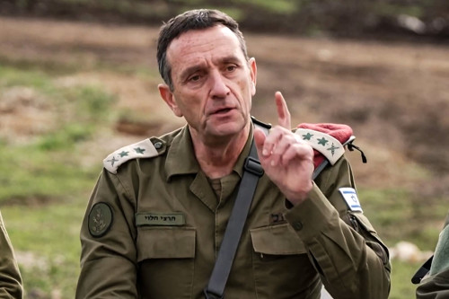 This image grab from a handout video released by the Israeli army on January 17, 2024, shows Israeli army chief Herzi Halevi speaking during a visit to northern Israel. Halevi said on January 17 that the likelihood of war breaking out on the country's northern border with Lebanon has become "much higher". (Photo by Israel Army / AFP) / NO ARCHIVES -- RESTRICTED TO EDITORIAL USE - MANDATORY CREDIT "AFP PHOTO / ISRAELI ARMY" - NO MARKETING NO ADVERTISING CAMPAIGNS - DISTRIBUTED AS A SERVICE TO CLIENTS (Photo by -/Israel Army/AFP via Getty Images) ISRAEL-LEBANON-PALESTINIAN-CONFLICT