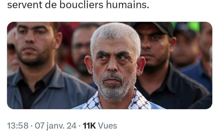 Selon l’ancien chef du renseignement militaire de Tsahal, le Chef Terroriste du Hamas Sinwar Yahia aurait été localisé.