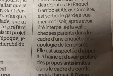 Scandale La fille de Corbière et Garrido de la France Insoumise a été libérée sans poursuite une honte.