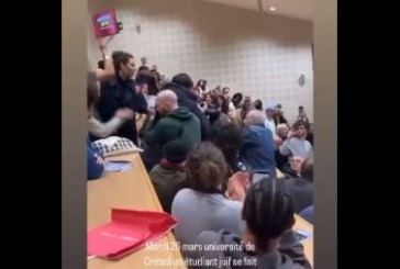 Video : En France un étudiant de confession juive se fait sortir d’un amphithéâtre à l’Université de Creteil