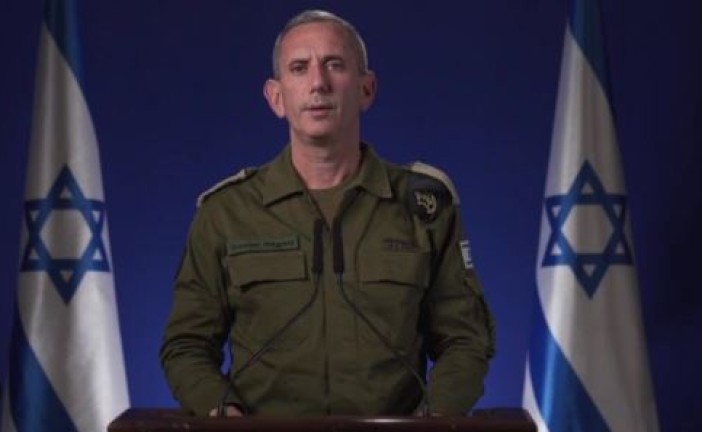 The Spokesman of the Israel Defense Force, Rear Admiral Daniel Hagari has made a Statement reporting that 99% of the Threats that were launched tonight against Israel by Iran were Intercepted