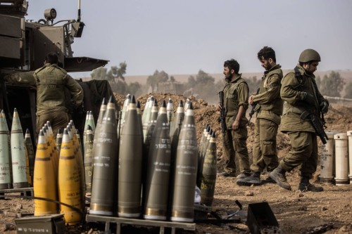 SDEROT, ISRAEL - OCTOBER 09: A view of an ammunition as Israel tightens measures by the army, police and other security forces after Hamas launched Operation Al-Aqsa Flood in Sderot, Israel on October 09, 2023. ( Mostafa Alkharouf - Anadolu Agency )