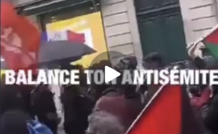 Vidéo : Slogans entendus lors de la manifestation contre le racisme et l’extrême droite, tels que « À bas l’État, les Juifs et les fachos ». J’attends que nos responsables communautaires réagissent face à cette situation.