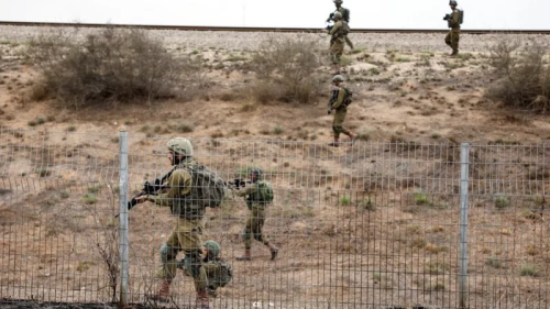 tsahal troops in south border gaza-israel