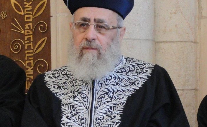 Le Grand Rabbin d’Israël prie la communauté juive de faire son Alya