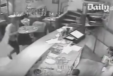 Video, de  l’attaque d’un restaurant par les terroristes le soir du 13 Novembre 2015 à Paris
