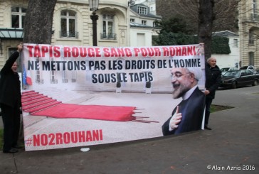 MANIFESTATION ASSEMBLE NATIONALE CONTRE LA VENUE DU PRESIDENT CRIMINEL D IRAN