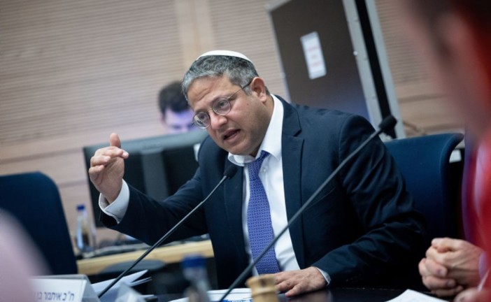 Israël : Itamar Ben Gvir va prendre en charge personnellement le programme de lutte contre la criminilité dans le secteur arabe