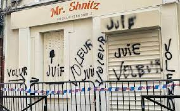Break News :À Levallois, des tags antisémites sur la devanture d’un restaurant casher, un homme interpellé