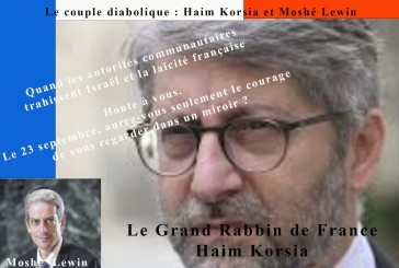 Le couple diabolique : Haim Korsia et Moshé Lewin par Alain SAYADA