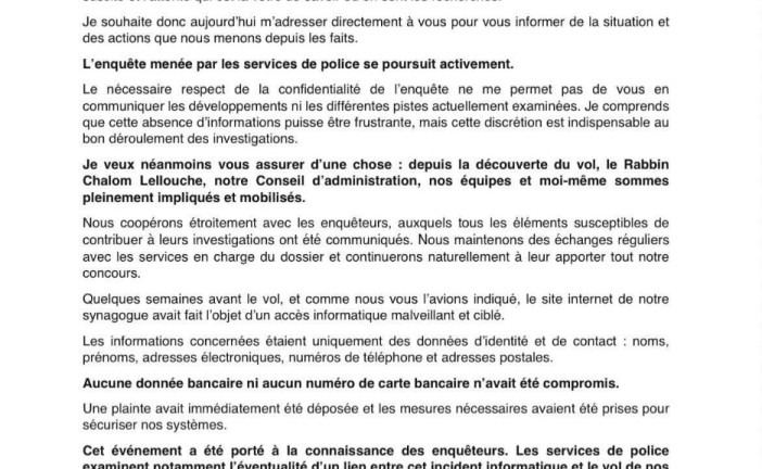 Après trois semaines d’attente, l’ACCIL a enfin décidé, ce jour, de communiquer.